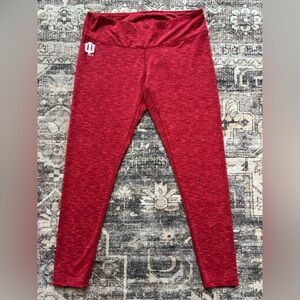 Zoozatz Leggings Indiana University Hoosiers‎ Red Size XL Embroidered IU